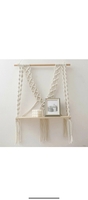 Macrame wall hanging shelf 