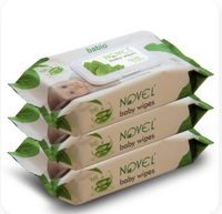 NOVEL Baby Wet Wipes with LID(Pack of 3)  (0.6/ count)