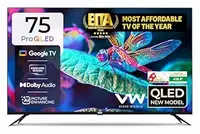 VW 190 cm (75 inches) Pro Series 4K Ultra HD Smart QLED Google TV VW75GQ1