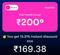 Zave - Myntra Gift card at 15% discount