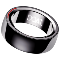 boAt Gen 1 Smart Ring with Activity Tracker (Size 7, 5ATM Water Resistant, Charcoal Black)
