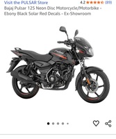 Bajaj Pulsar 125 Neon Disc Motorcycle/Motorbike