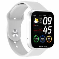 Bouncefit M I D116 Fitness Band Smart Watch for Men, Women, Boys, Girls, Kids – Single Touch Interface, Water Resistant, Workout Modes, Quick Charge Sports Smartwatch – White