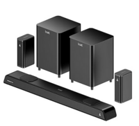 boAt Aavante 5.2.4 Prime 6250DA (2025 Launch), Dolby Atmos, 625W, 5.2.4CH(Dual Subwoofers & Wireless Satellites),Multi Connectivity, Bluetooth Sound bar, Home Theatre Soundbar Speaker (Premium Black) 