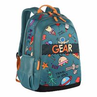Gear Cartoon Space 17 \'/ 23L Medium Water Resistant School Bag /Casual 4 Compartment Backpack /Daypack /Travel Backpack /Kids Bag for Boys /Girls - Green