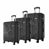 Safari - Pentagon Pro 8 Wheels Set of 3 (Cabin+ Medium + Large) Trolley Bags - Black