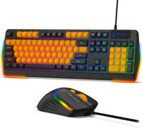 Archer Tech Lab RGB Keyboard & Mouse Combo (Orange, Black)