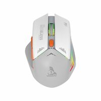 TAG Gamerz WM800 RGB Wireless USB Gaming Mouse, 6 Buttons, 2.4GHz Receiver, Rechargeable Battery, Type-C Charging, 10m Range, Adjustable DPI, Plug and Play, for Windows/MAC/Linux/PC/Laptop (White)