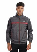 Dollar Men's Polyester Solid Hooded Windcheater Jacket With Side Pockets and Hood