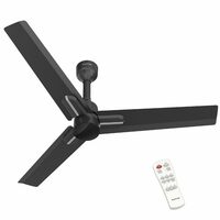 Polycab Wizzy Neo 1200mm 5-Star BLDC, Remote Ceiling fan for home | 100% Copper, High Air Delivery, 7 Speed Setting, Sleep Mode, Reverse Rotation, Boost Technology | 3+1 Years WarrantyBlack Silver