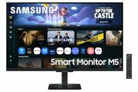 Samsung 32" (80cm) M5 Smart Monitor with Smart TV Experience|FHD 1920 x 1080|Screen Mirroring TV Plus|Speakers|Adaptive Sound|Wi-Fi|HDMI|Bluetooth|LS32FM500EWXXL|Black
