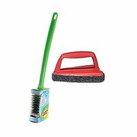 Scotch-Brite Fibre Single Sided Toilet Brush and Jet Scrubber Tough (Multicolour) (H18-6041)