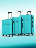 Safari Hard Body Set of 3 Luggage 4 Wheels - Magnum Fury Set of 3 (Small 55cm | Medium 65cm | Large 75cm) 4W - Teal