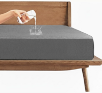 Trance 100% Waterproof Premium Cotton Feel Mattress Protector King Size 78x72 Inches | Breathable and Hypoallergenic Ultra Soft Fitted Bed Protector Cover (78"x72" King, Grey)