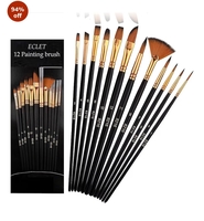 Acrylic paint brush set of 12