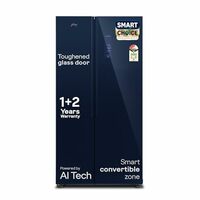 Godrej 600L 3Star refrigerator | 1+2 Year Additional Warranty | Smart Convertible Zones | Toughened Glass Door | Frost Free Inverter Side By Side Refrigerator (2025 Model)