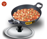 Hawkins Futura 2.5 Litre Deep Fry Pan, Non Stick Kadai with Stainless Steel Lid