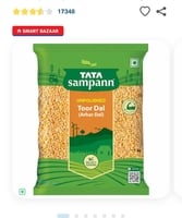 Tata Sampann Unpolished Tur / Arhar Dal 1 kg