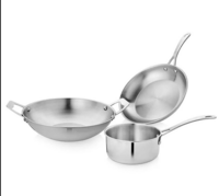 Karfe Stainless Steel Cookware Set of 3 | Kadhai - 2.5 L | Sauce Pan - 1 L | Fry Pan - 1.5 L