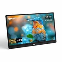 GEONIX 15.6 Inch Full HD, True IPS, Ultra Slim, 100% sRGB, 2 Inbuilt Speakers with Foldable Kickstand Portable Monitor, Black (1 Year Warranty)