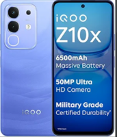 iQOO Z10x 5G (Ultramarine, 6GB RAM, 128GB Storage) | 6500 mAh Large Capacity Battery | Dimensity 7300 Processor | Military-Grade Durability