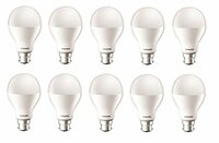 Philips Base B22 17-Watt Glass LED Bulb (Pack of 10, Cool Day Light)