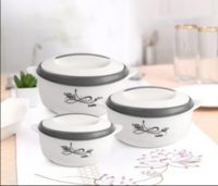 cello Sapphire Grey Pack of 3 Thermoware Casserole Set (500 ml, 1000 ml, 1500 ml)