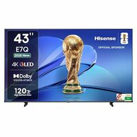 Hisense 108 cm (43 inches) E7Q Series 4K Ultra HD Smart QLED TV 43E7Q (Black)