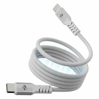 Zebronics Type C - Type C Magnetic Braided Cable, 60 Watts, Upto 480Mbps Data Sync, Fast Charging (Wattz 60MCC1, White)