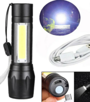 Oximus LED Flashlight With COB Light Mini Waterproof Portable LED COB Flashlight Table Lamp