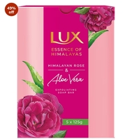 Lux rose and alovera exf soap pack of 5