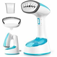 Garment Steamer for Clothes, Steam Iron Press, 250 ml Water tank, 25g/min Strong Penetrating Steam, 1600W (aqua blue)