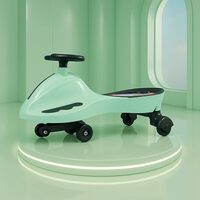 Kidsmate Drift Swing Car for Kids - Ride-On Toy with PU Wheels, Non-Slip Pedals, and 360° Rotating Steering for Easy Navigate The Car for Ages 3 and Up -Sea Green