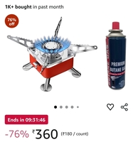 Gadget Deals- camping stove with cylinder | camping gas stove | campingstove - 2800W- Ultra Light Picnic Cooking Gas Burners & butane gas cylinder can -Emergenceystove | campingcylinder