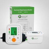 D MEDICARE® BP Machine Digital Automatic for Home Use | Blood Pressure Monitor with Voice, Large Display, Accurate Upper Arm Cuff for Adults & Elderly (DMBP03-O)