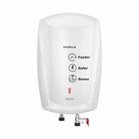 Havells Signa 5 Litre Instant Water Heater(Geyser)| Twin LED Indicator| Rust and Shock Proof Body| ISI Marked| Fire Retardant Power Cord| Warranty: 5 year on inner tank & 2 year comprehensive (White)