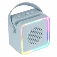 ZEBRONICS County 8, Portable Bluetooth Speaker, 8 Watts, Upto 7 Hours Playback, Passive Radiator, BTv5.3 | TWS | USB | mSD, RGB LED, Call Function, Compact Design, Carry Strap (Sky Blue)