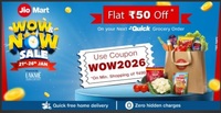 Get 50 off on 499Rs order on JioMart Quick