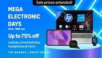 Amazon Mega Electronics days Up to 75% off Laptops, smartwatches, headphones & more  (23-28 Jan)