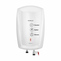 Havells Signa 5 Litre Instant Water Heater(Geyser)| Twin LED Indicator| Rust and Shock Proof Body| ISI Marked| Fire Retardant Power Cord| Warranty: 5 year on inner tank & 2 year comprehensive (White)