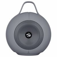 ZEBRONICS Sound POD 30 Portable Bluetooth Speaker, 12 Watts, Upto 8 Hours Playback, Passive Radiator, BTv5.3 | mSD | TWS | Splash Proof, RGB LED, Carry Handle, Deep Bass (Gray)