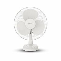 Bajaj Frore Neo Table Fan 400 MM | Table Fans For Home & Office | High Air Delivery | 3-Speed Control | White