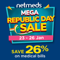 26% off on Medicine Orders. Netmeds Mega Republic Day Sale