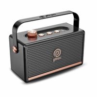 pTron Fusion Pro Retro Signature 20W Bluetooth Speaker with Pristine Sound, 8 Hours Playtime, Dual Drivers, Playback via BT5.3/USB/TF Card, Easy Controls, Portable Speaker & Type C Charging (Black)