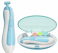 Baby Nail Trimmer New Born with Lights | Electric Baby Nail Cutter 0-6 Months with Multiple Filer Heads Adjustment | New Born Products, Pack of 1