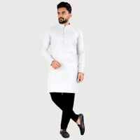 Zepto - Men's Regular Fit Solid Ethnic Kurta(location specific)