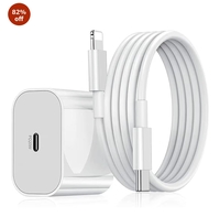 Govario-20W USB-C Fast Charger Adapter with Cable for iPhone | Type-C Power Adapter Compatible with iPhone 15,16, 17 Series | Apple-Style Fast Charging Adapter (with Cable)

