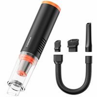 Ambrane 14kPA Powerful Suction 100W Wireless Hand Vacuum Cleaner, BLDC Motor HEPA Filter, Compact & Lightweight for Car, Home use, & Pet Hair (MiniVac 03, Black)