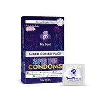 My Soul Ultra Thin Aloe Vera Based Assorted Condoms Pack (10s)