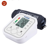 NISCOMED PW-222 Fully Automatic Digital Blood Pressure Monitor | Portable Upper Arm BP Machine for Home Use | Adult Cuff 22–32 cm | One-Touch Operation & LCD Display (White)